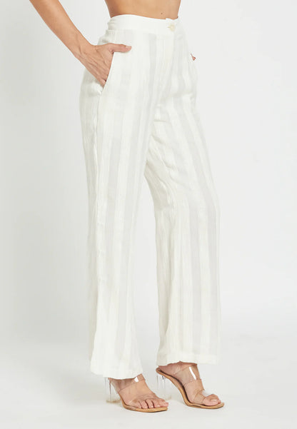Sea  Muse Wide Leg Cotton Pants بنطال قطني واسع الساق