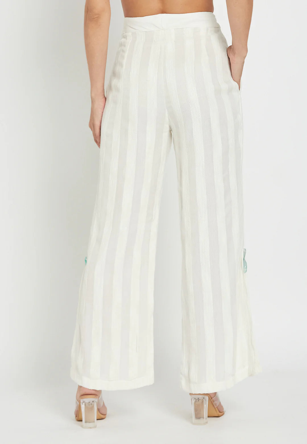 Sea  Muse Wide Leg Cotton Pants بنطال قطني واسع الساق