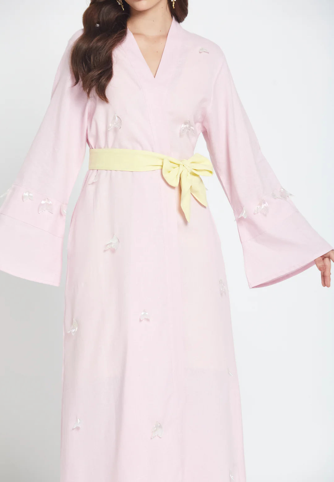 Stella Maxi Belted Kimono Robe رداء كيمونو طويل بحزام