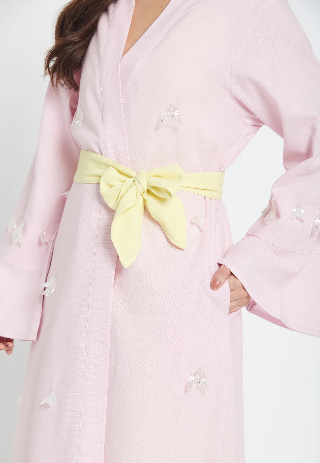 Stella Maxi Belted Kimono Robe رداء كيمونو طويل بحزام