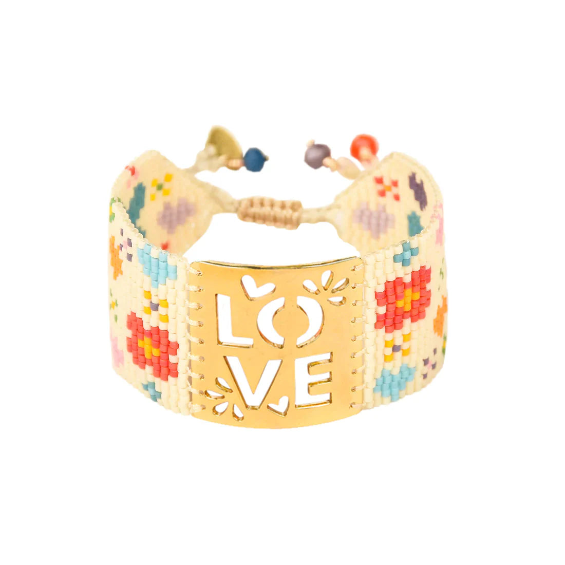 Flower LOVE BIG 10909 خرز خيط مضفر عريض - Brown Loft