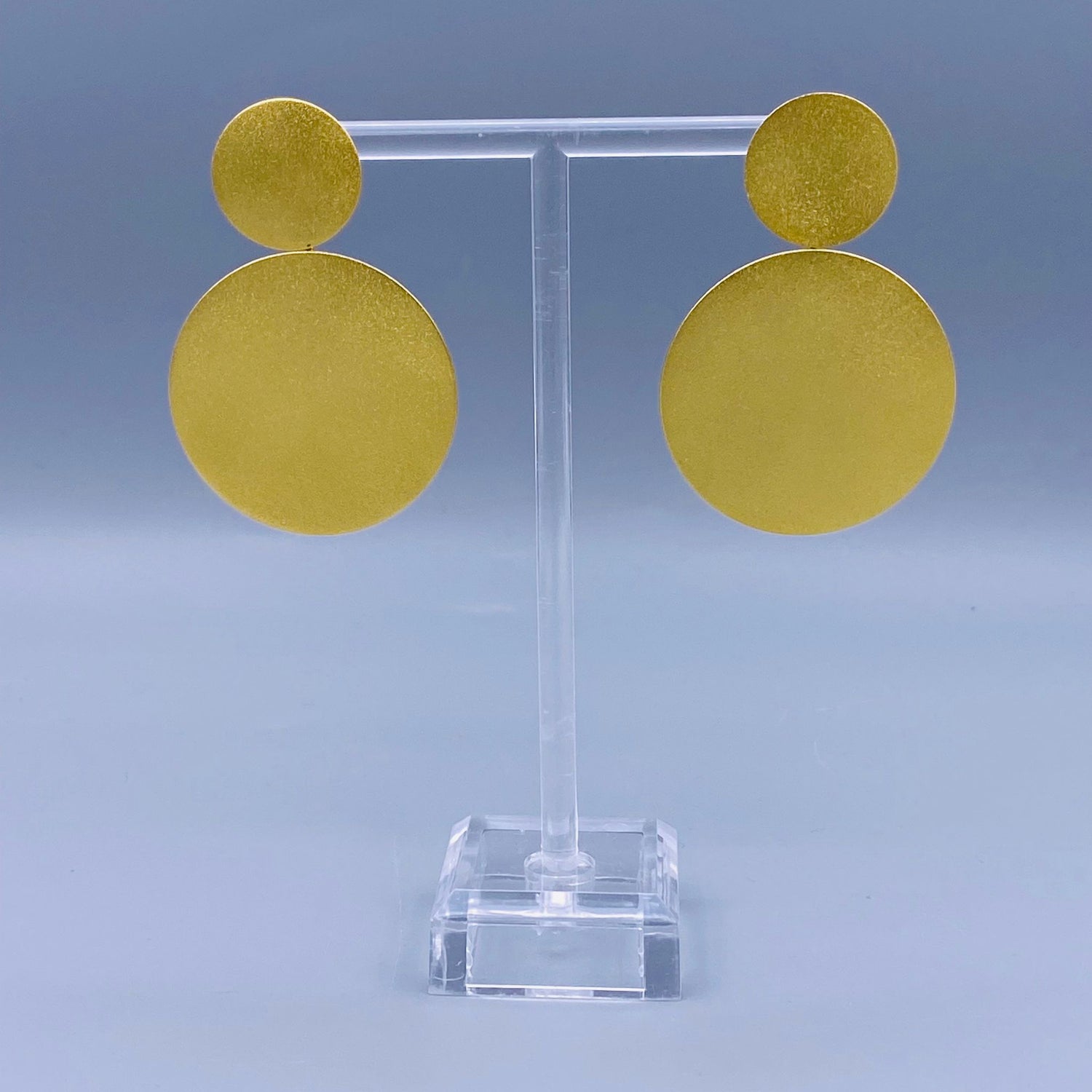 Double Thin Disk Earrings - Brown Loft
