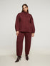 8401.4040/2026 Oversized Jacket and High Waist Jogger Pants - Brown Loft