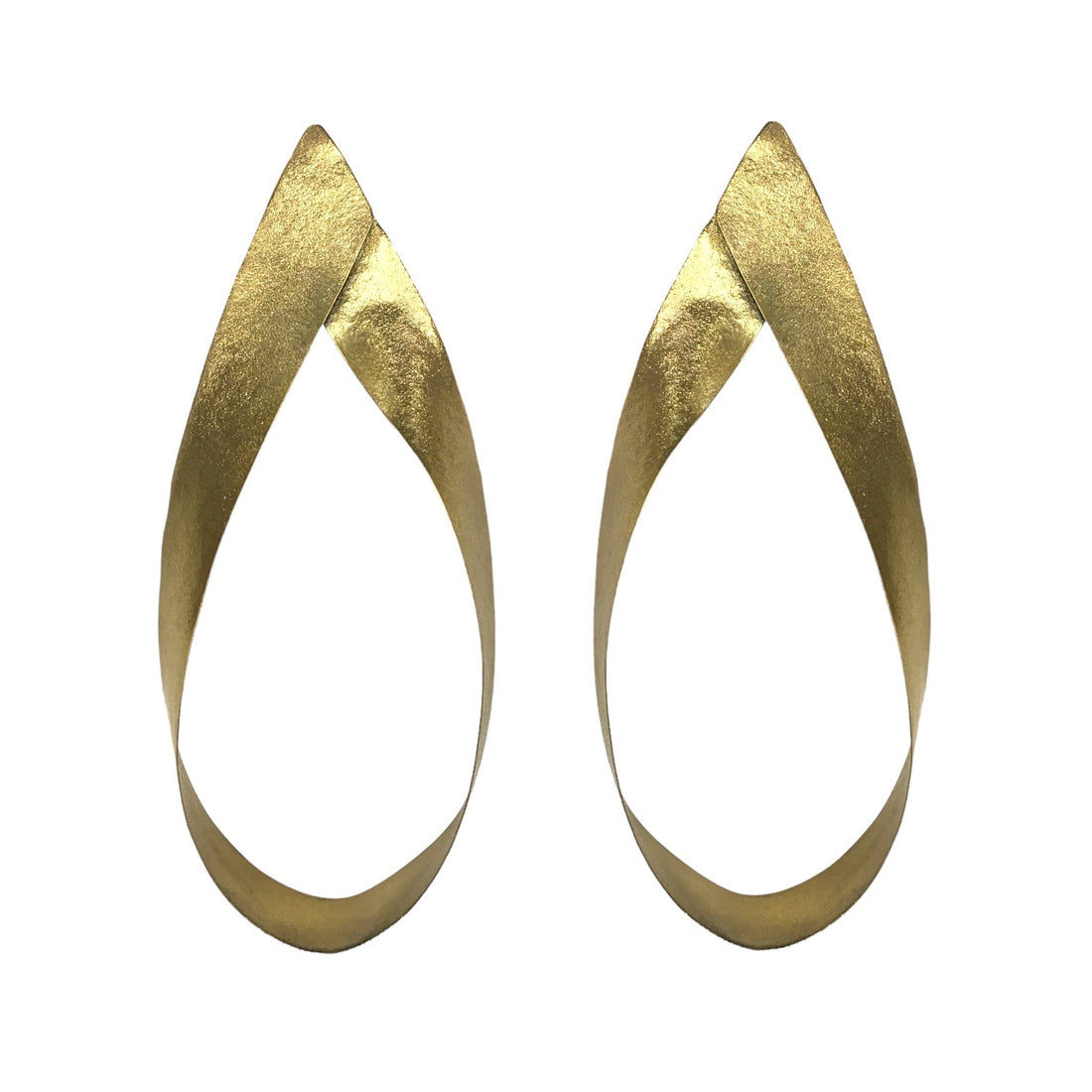 Big Ribbon Hoop Earrings - 1384