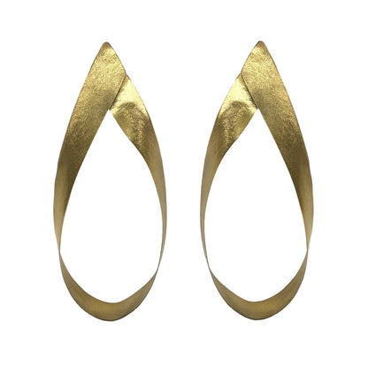 Big Ribbon Hoop Earrings - 1384