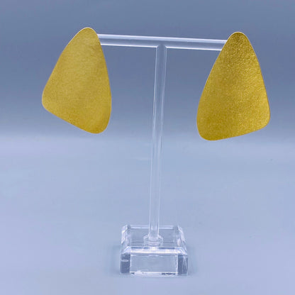 Pick Shape Brass Earrings - 1432