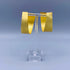 Thin Hoop Brass Earrings - 1436