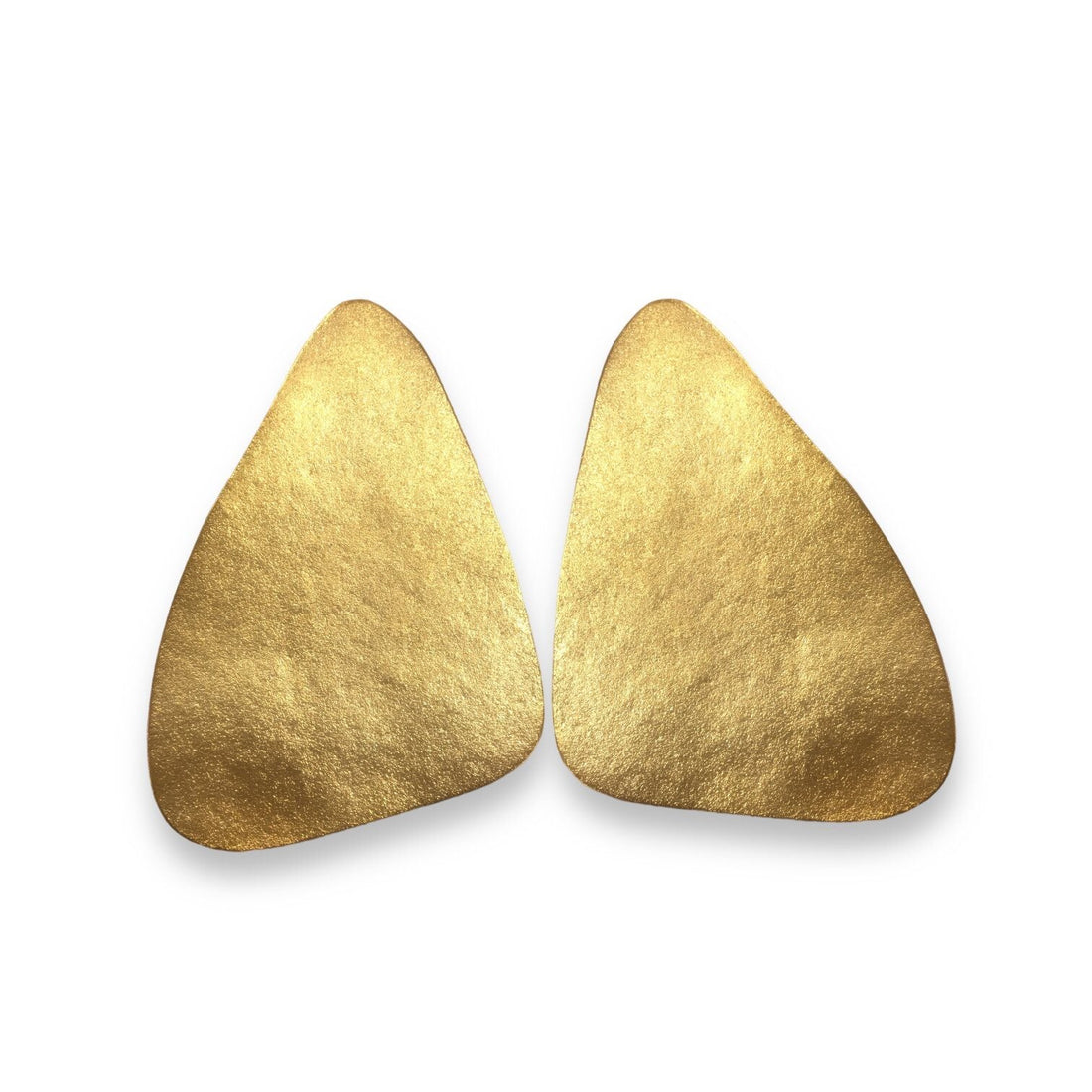 Pick Shape Brass Earrings - 1432