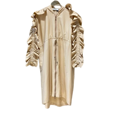 JPE22GI097 Hoodie Ruffled Dress Jackets جاكيتات هوديي مكشكشة