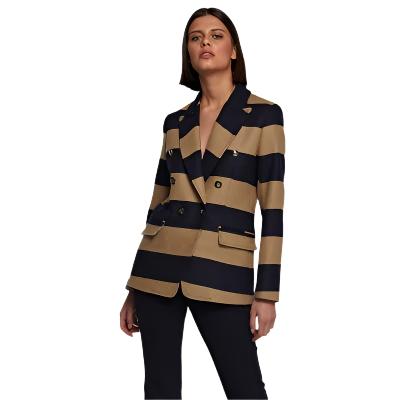 3W222 30776 (Stripe Italian Wool Blend Jacket) سترة مخططة من مزيج الصوف الإيطالي