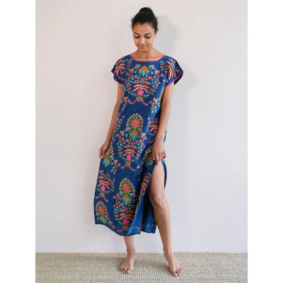 Embroidered Malachite Kaftans