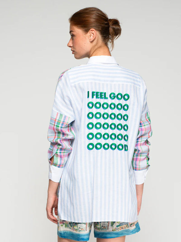 33365 Multicolor Checkered Oversized Shirt