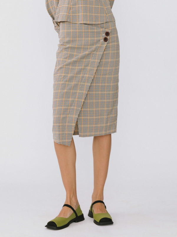 COAIS2014 (Plaid Midi Skirt) تنورة ميدي منقوشة