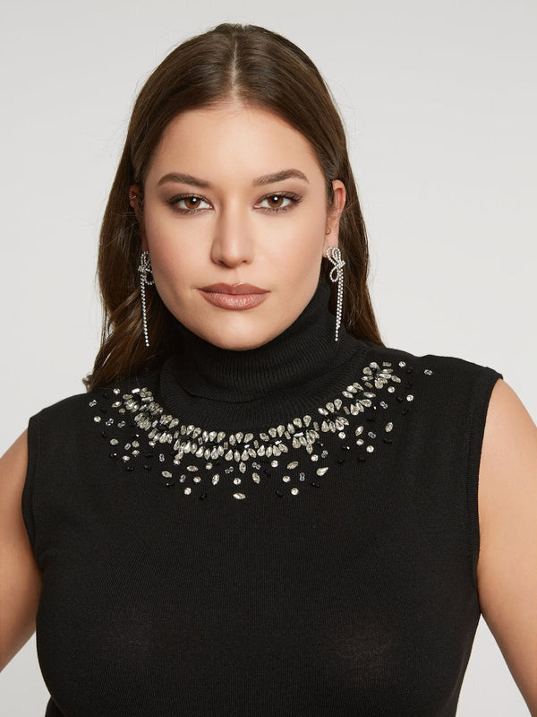 8404.1009 Sleeveless Knit Top بلا أكمام متماسكة الأعلى