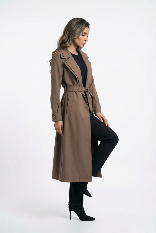 25W-524 Belted Trench Coat معطف ترنش بحزام