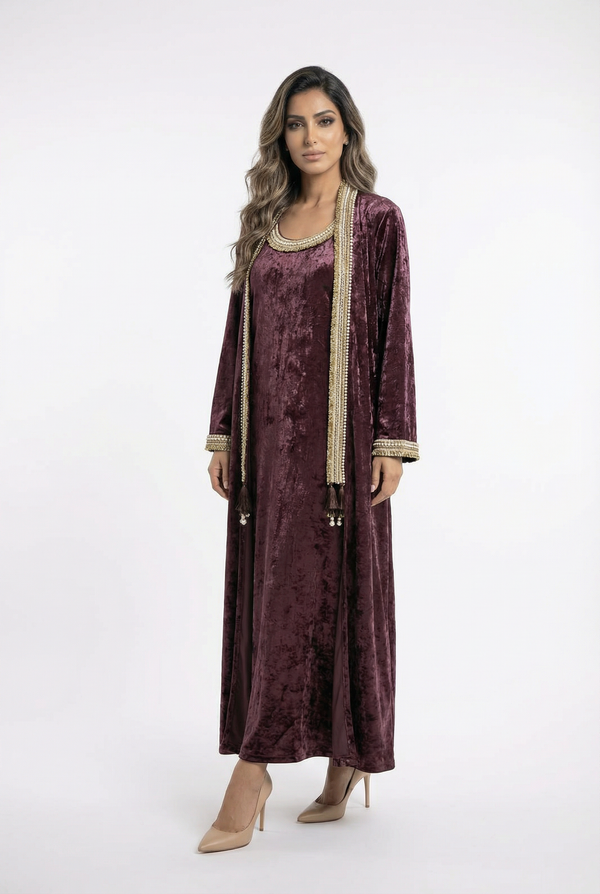 Velvet Pearl Set Dress and Cardigan