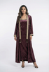 Velvet Pearl Set Dress and Cardigan - Brown Loft