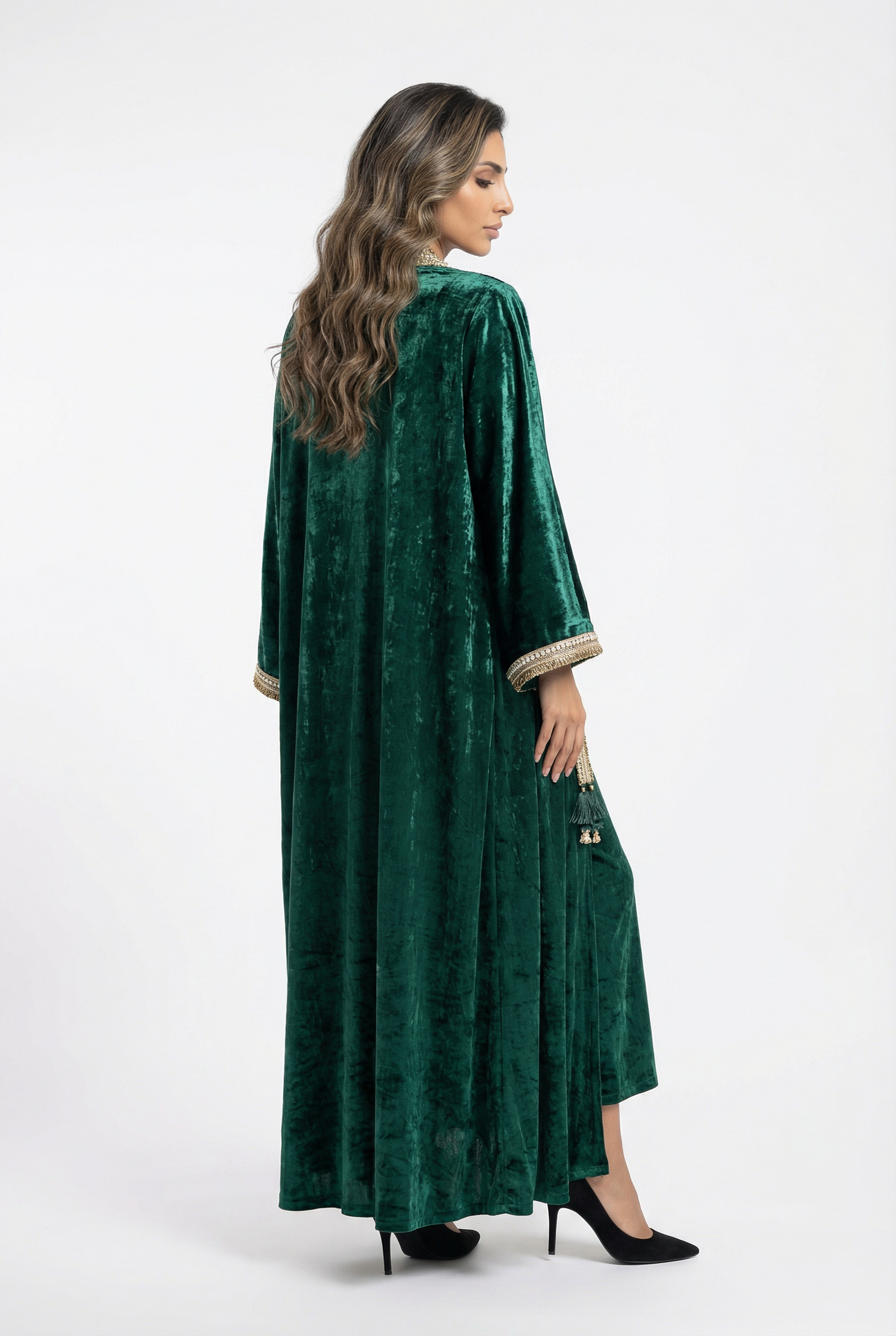 Velvet Pearl Set Dress and Cardigan - Brown Loft