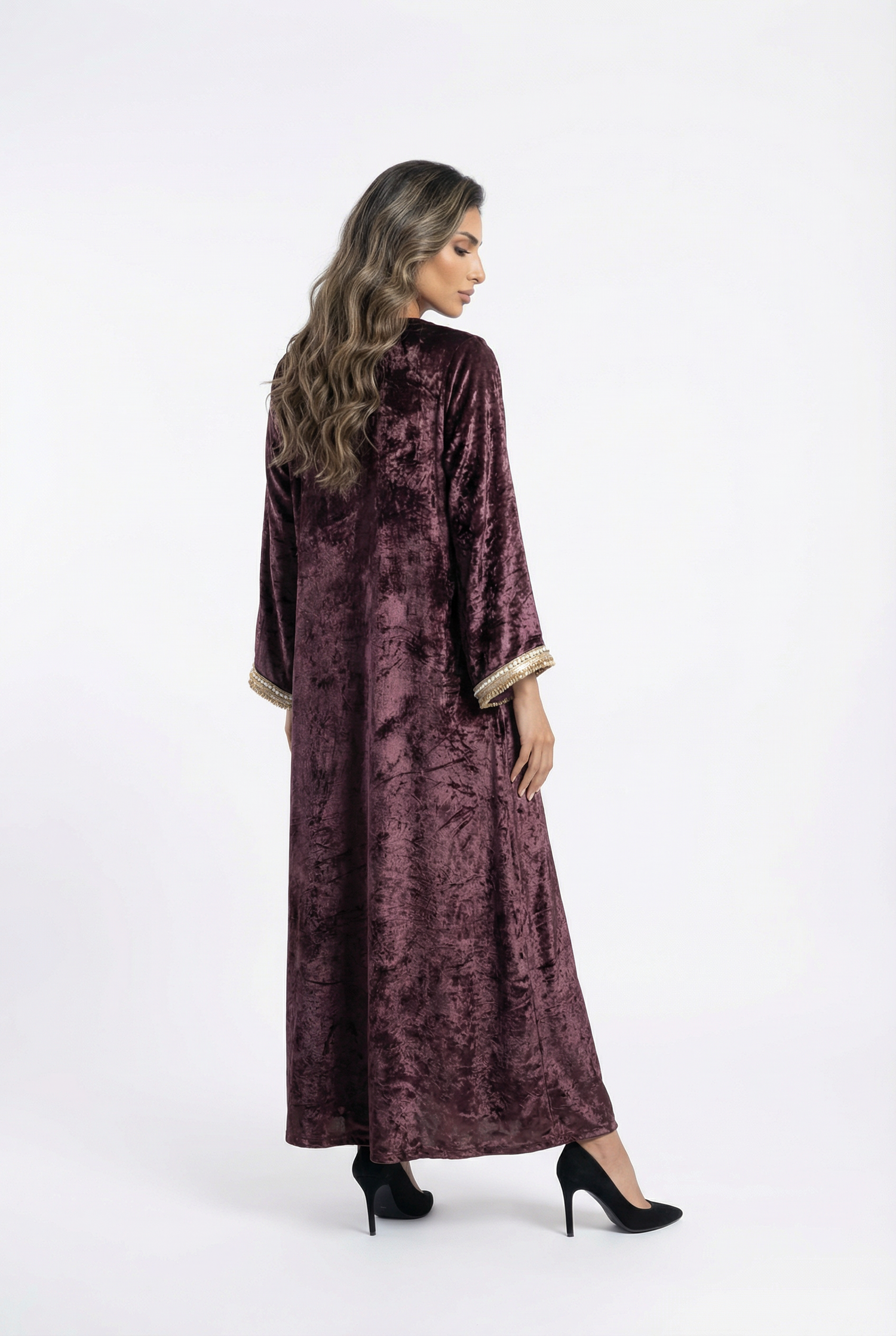 Velvet Pearl Kaftan - Brown Loft