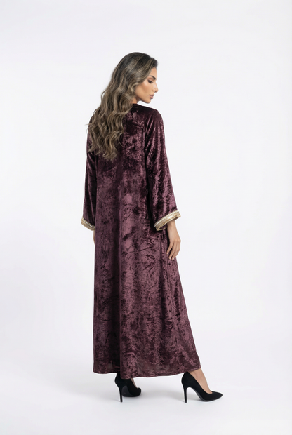 Velvet Pearl Kaftan - Brown Loft