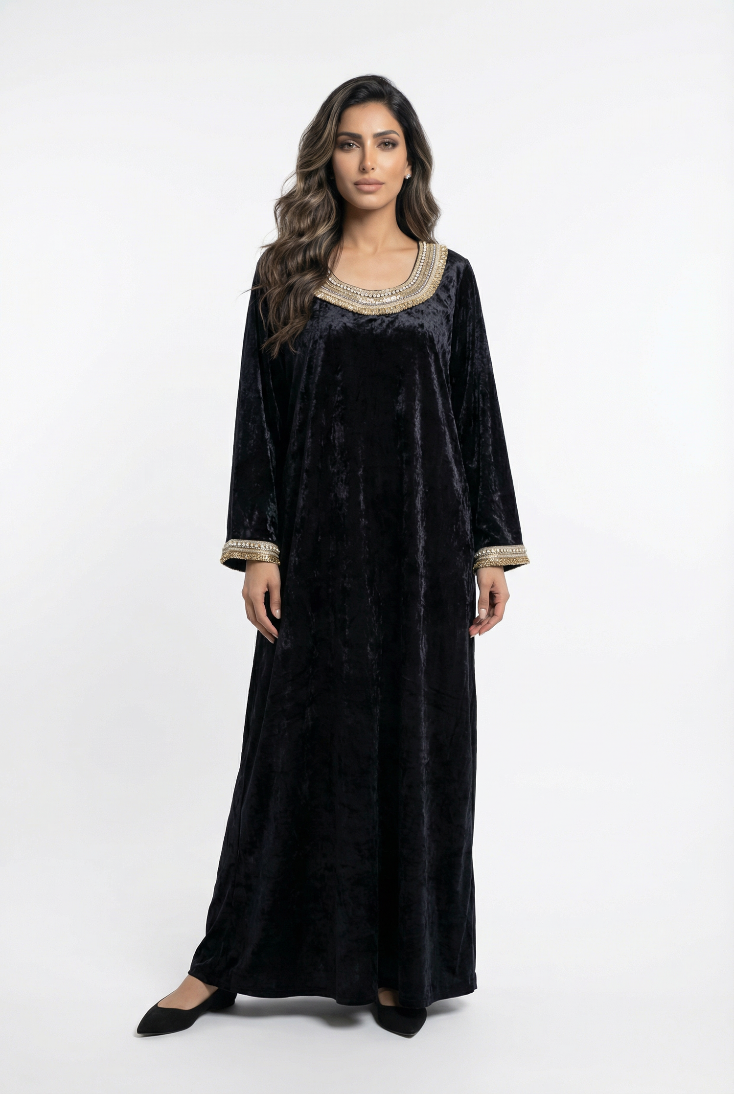 Velvet Pearl Kaftan - Brown Loft