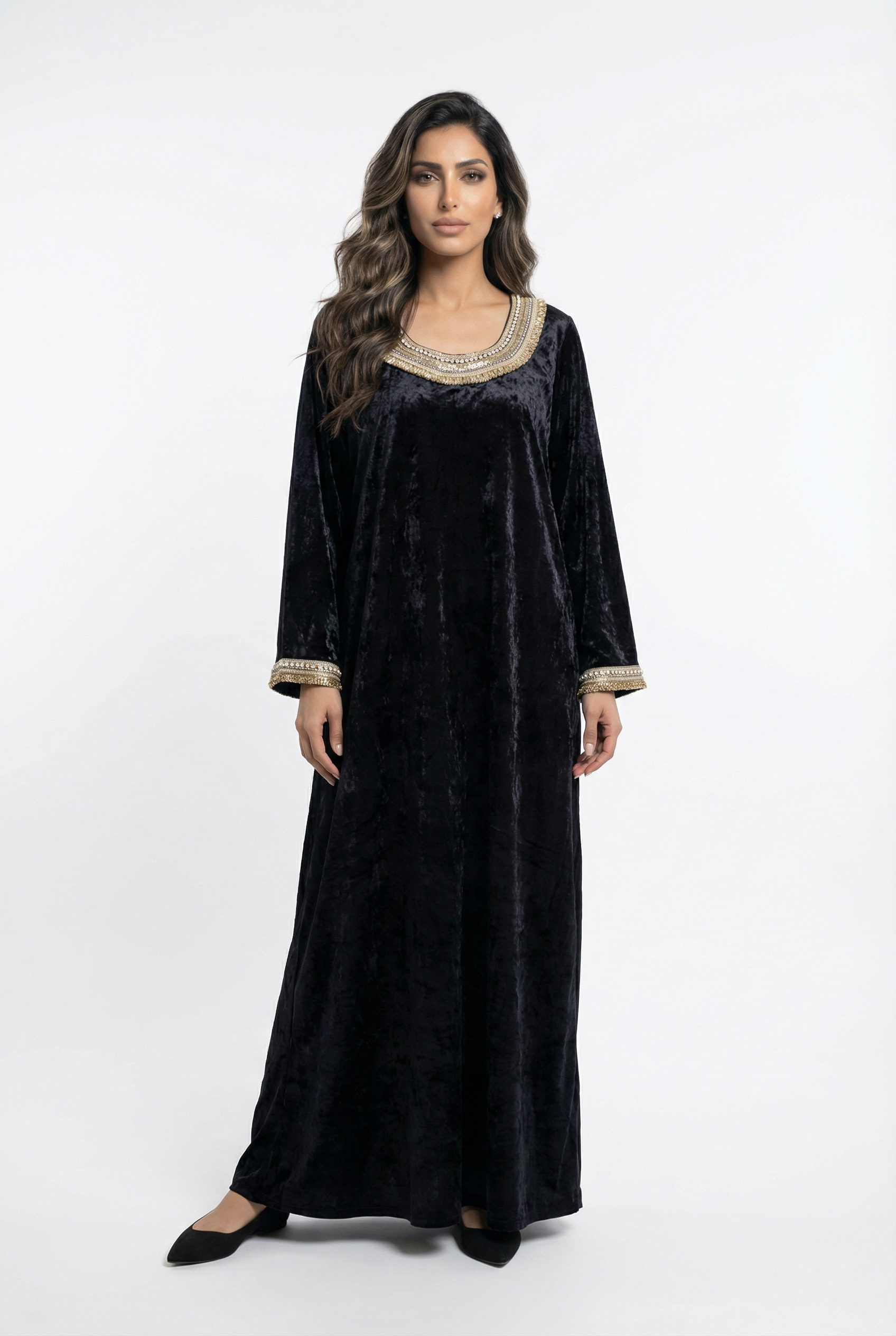 Velvet Pearl Kaftan - Brown Loft