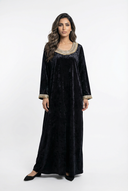 Velvet Pearl Kaftan - Brown Loft