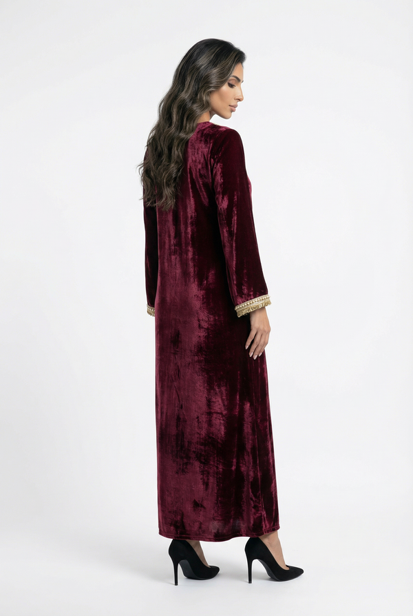 Velvet Pearl Kaftan قفطان مخملي لؤلؤي