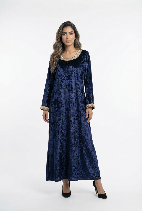 Velvet Pearl Kaftan قفطان مخملي لؤلؤي