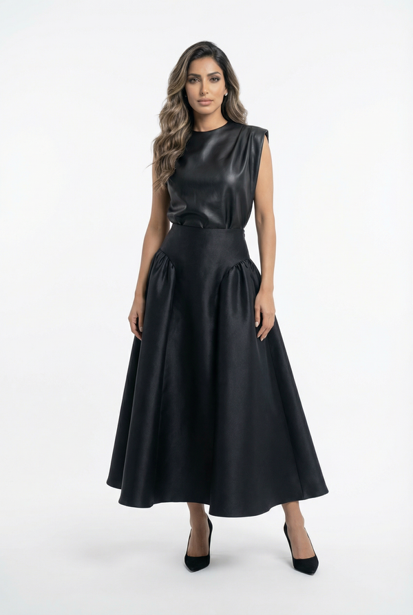 Falda 116407 High Waist Midi Skirt تنورة ميدي بخصر عالٍ