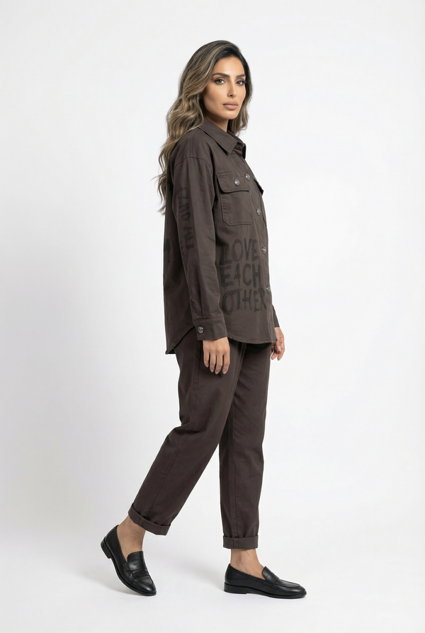 CVA223606-2 Collared Shirt Jacket سترة قميص بياقة