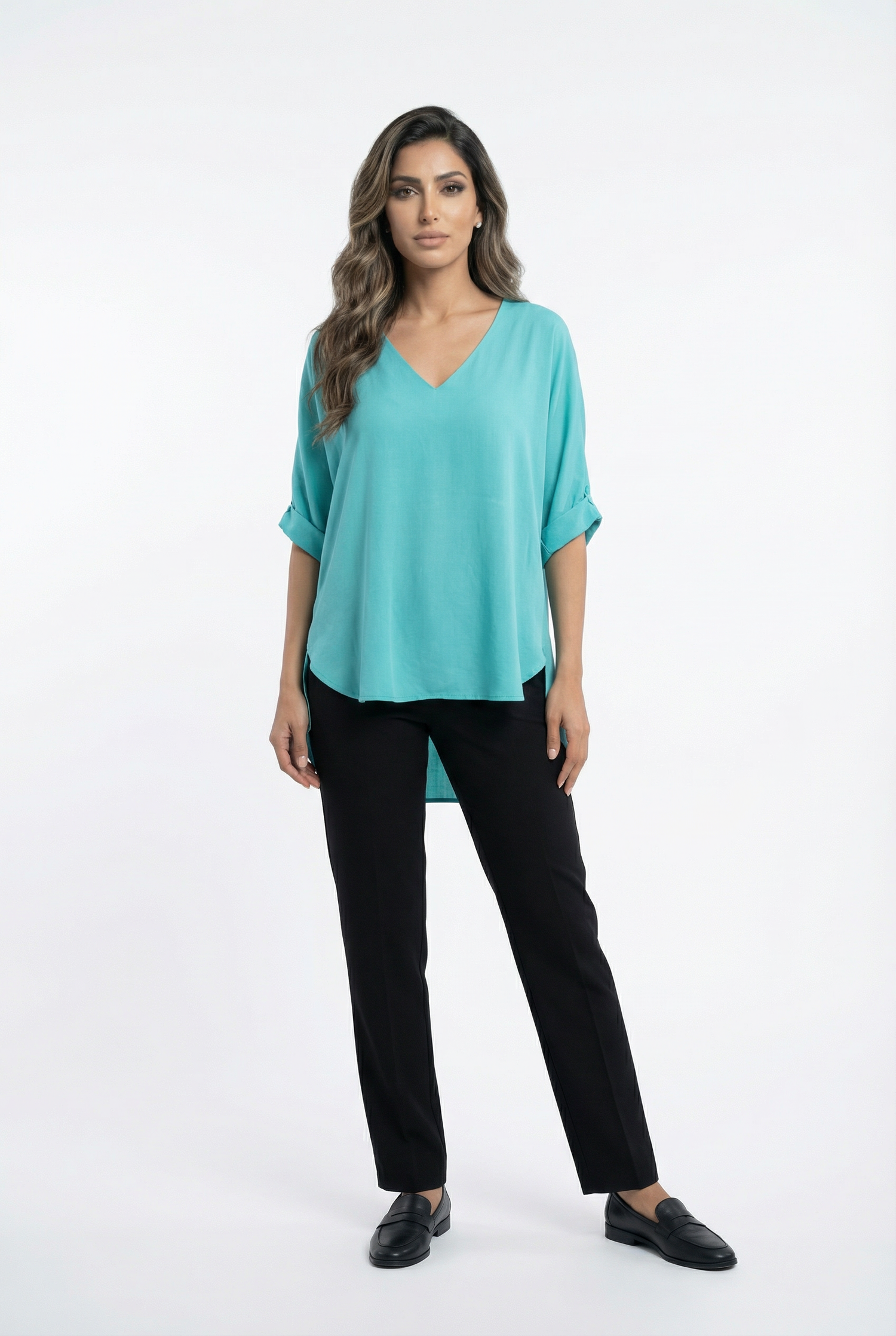 8101.1005 Oversized Linen Top - Brown Loft