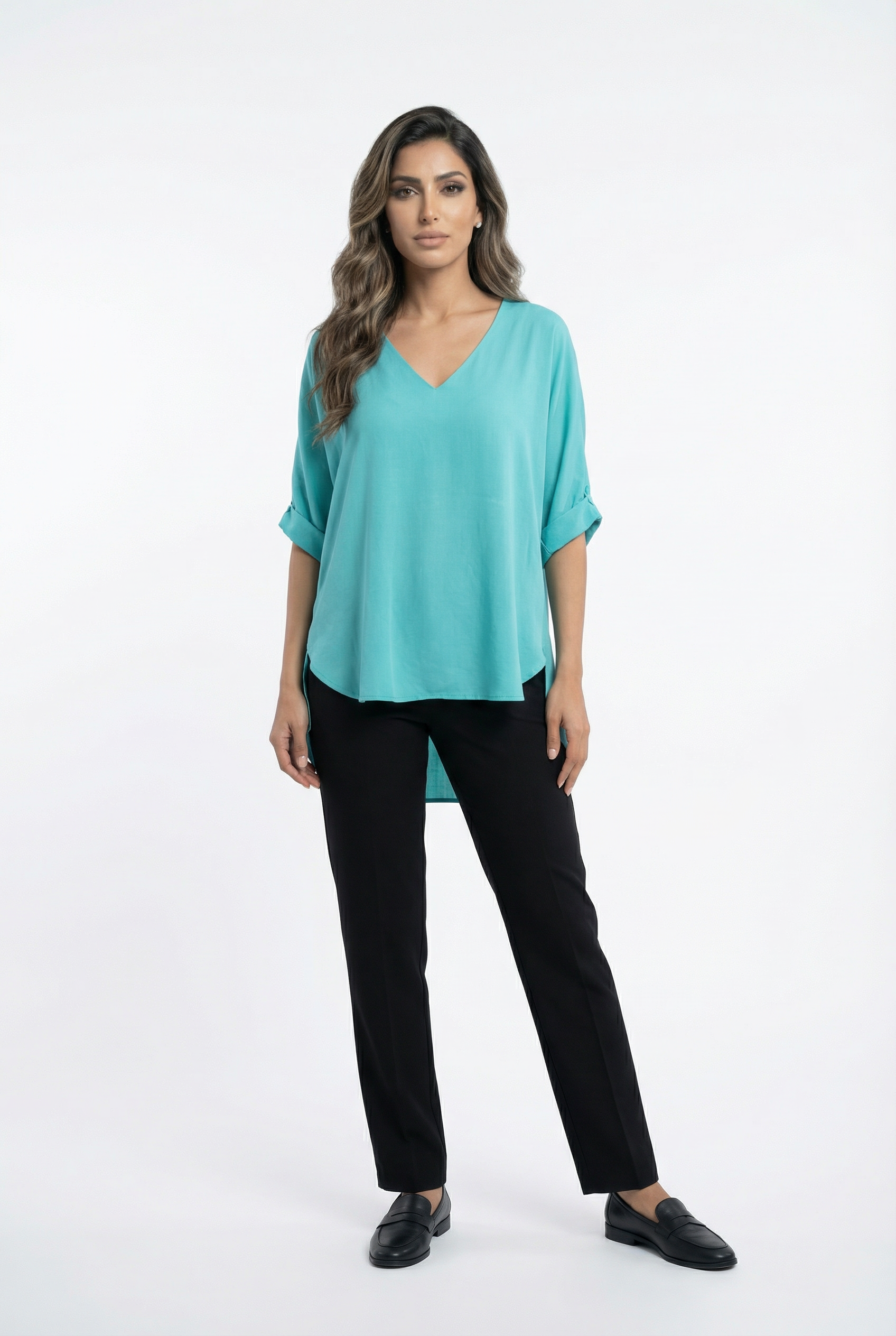 8101.1005 Oversized Linen Top - Brown Loft