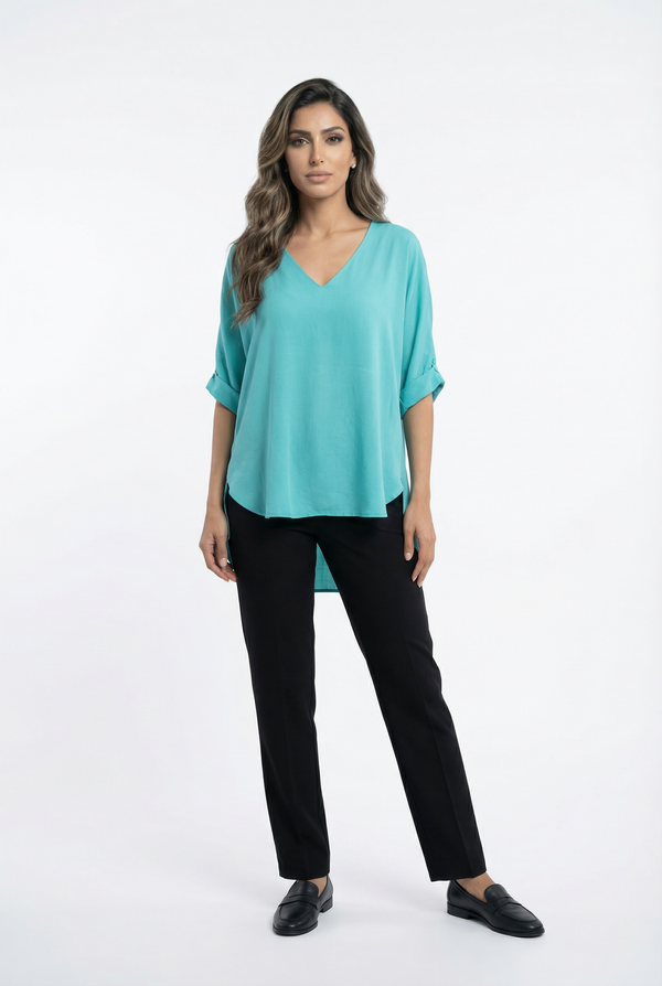 8101.1005 Oversized Linen Top أعلى الكتان المتضخم