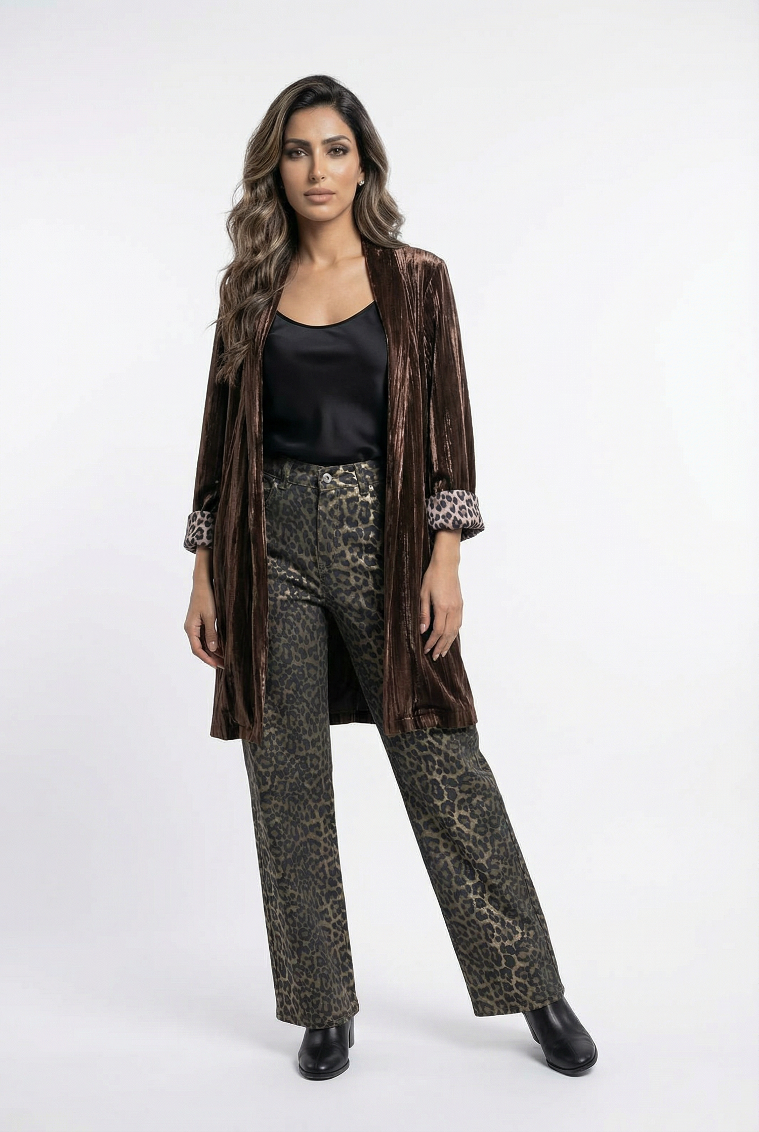 2352328 Velvet Jacket - Brown Loft