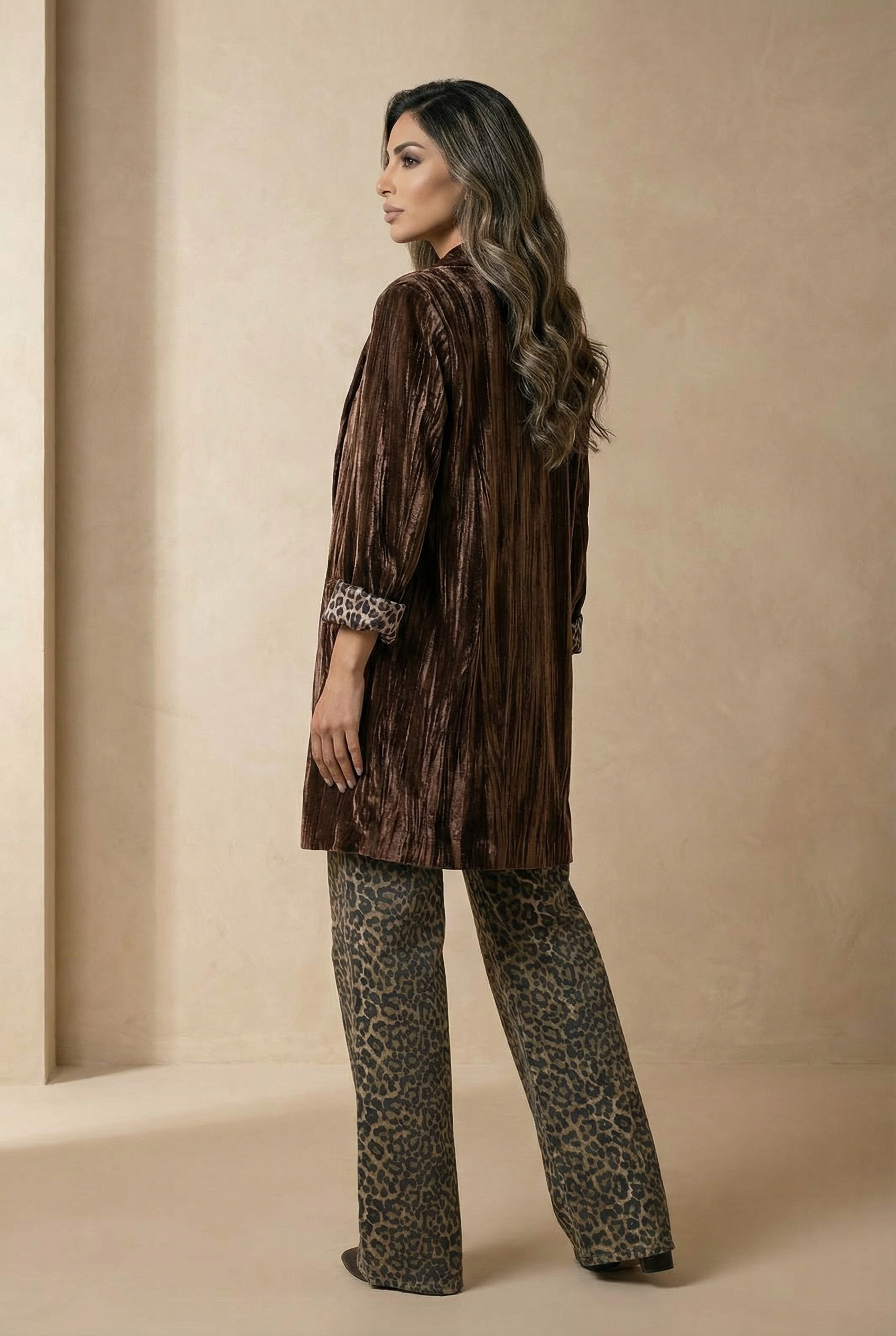 2352328 Velvet Jacket - Brown Loft