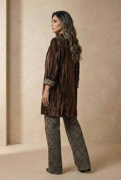 2352328 Velvet Jacket - Brown Loft
