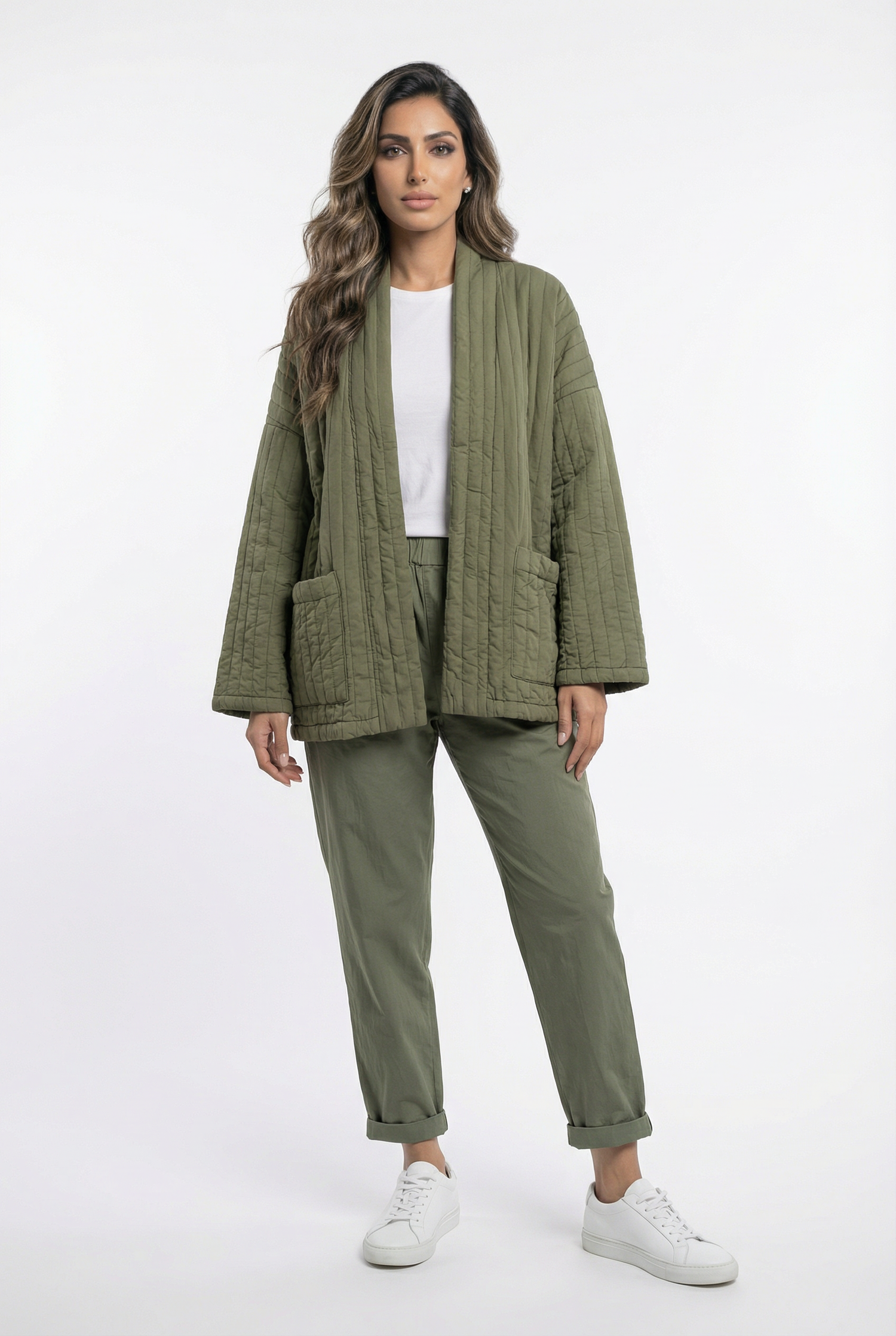 KD7280-6 Quilted Jacket - Brown Loft