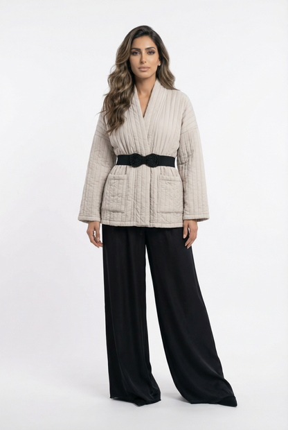 KD7280-6 Quilted Jacket - Brown Loft