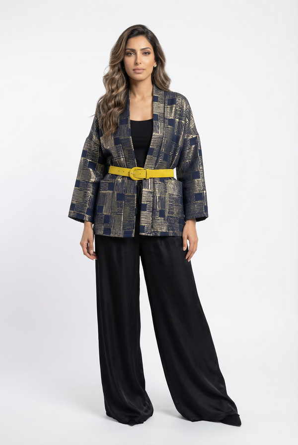 790052 Suede Buckle Belt حزام من جلد الغزال بإبزيم