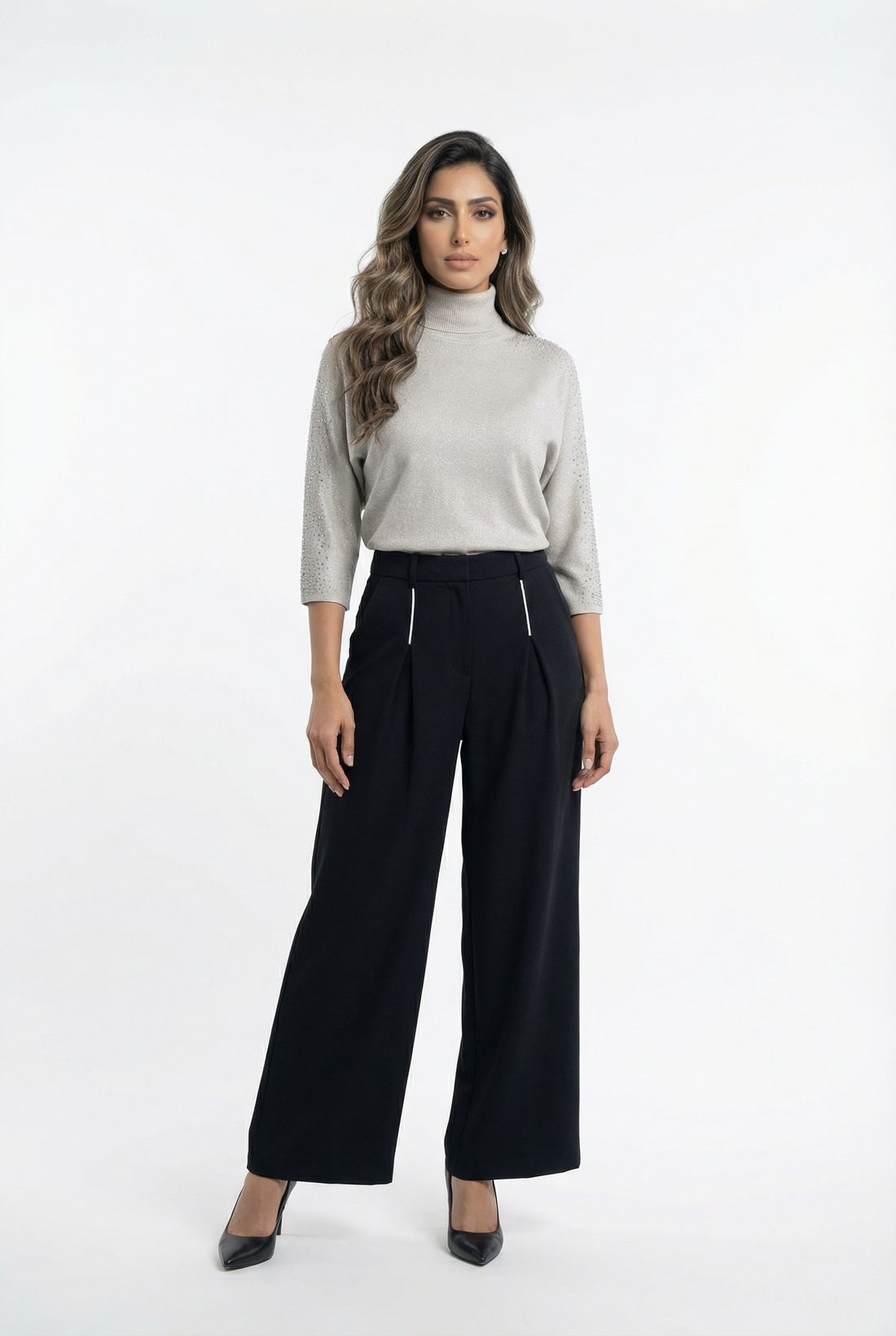 MJ267535 Tailored Crepe Pants - Brown Loft