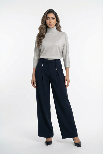 MJ267535 Tailored Crepe Pants - Brown Loft