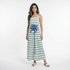 Round Neck Long Strap Dress - 32244 - Brown Loft