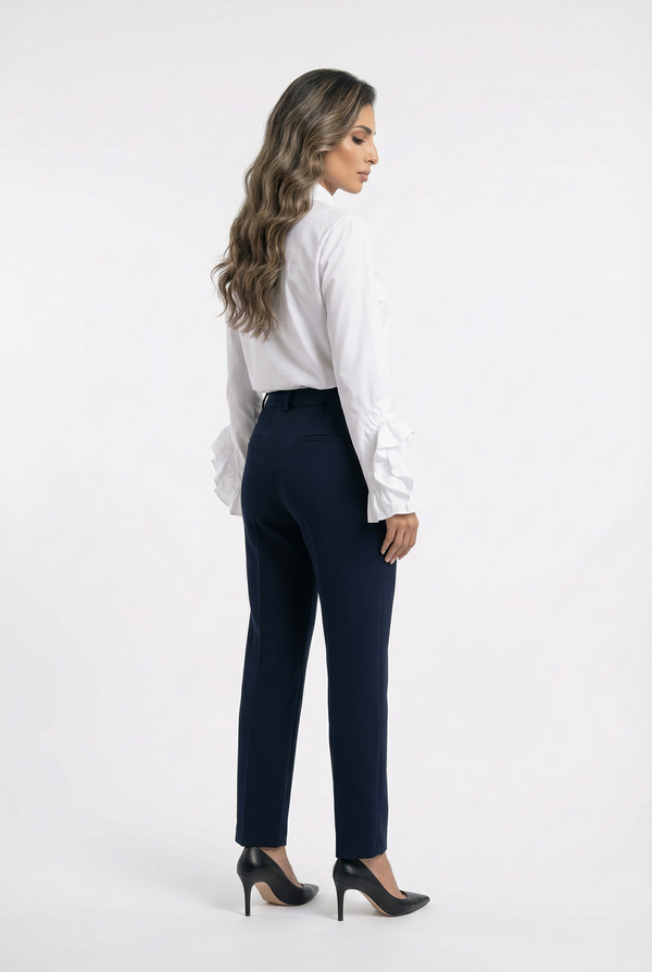 33087 Mid Rise Waist Straight Leg Pants بنطلون مستقيم الساق بخصر متوسط الارتفاع