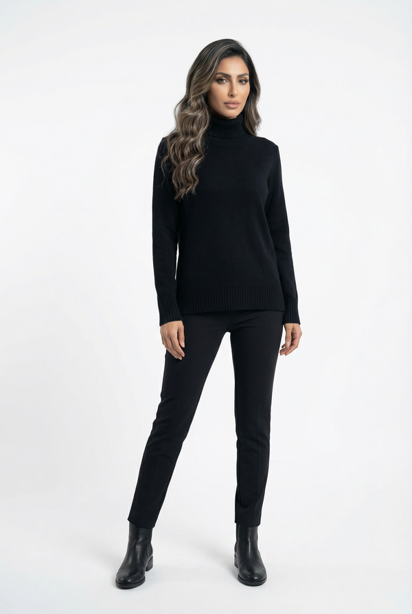 23662 Collo Oversized Sweater Top بلوزة صوفية واسعة
