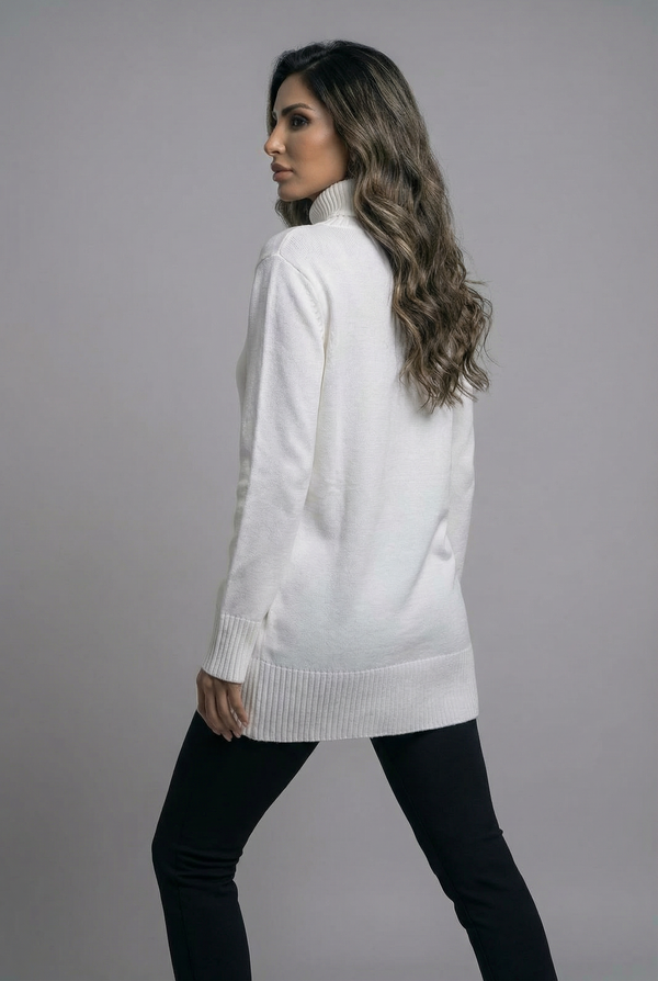 23662 Collo Oversized Sweater Top بلوزة صوفية واسعة