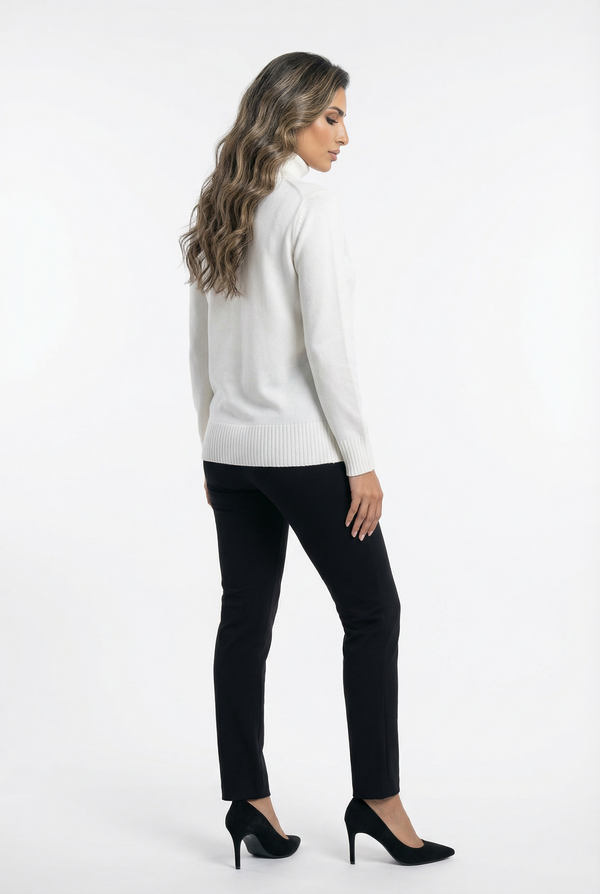 23662 Collo Oversized Sweater Top بلوزة صوفية واسعة