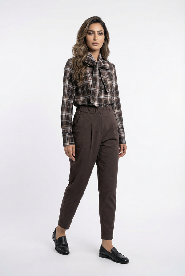TDM79024-5 Checkered Top قمة متقلب