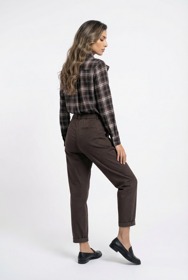 TDM79024-5 Checkered Top قمة متقلب