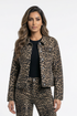 SD8065 Leopard Print Short Jacket - Brown Loft